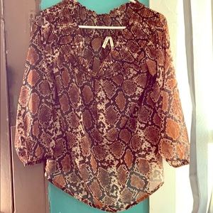 Snake Skin Print Top